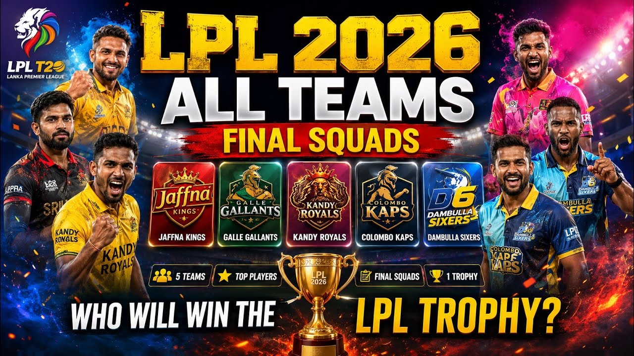 LPL 2026 All Teams Final Squads | Complete Lanka Premier League 2026 Squad Analysis #lpl #cricket
