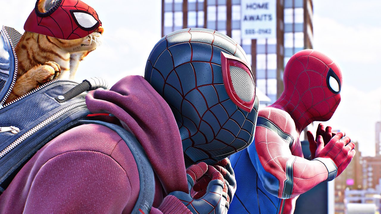 Peter and Miles vs Sandman with Homecoming & Bodega Cat Suit - Marvel's Spider-Man 2 (NG+)