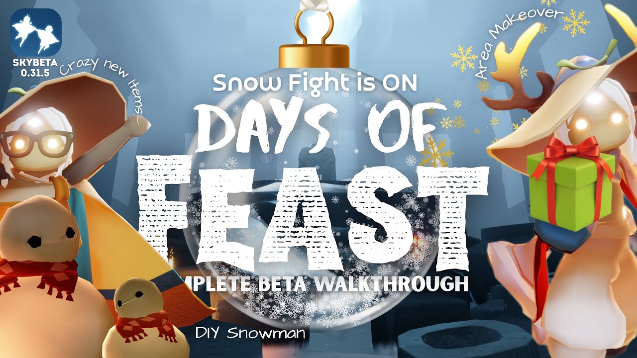 BETA SPOILER ❄️ Days of Feast – New Snow Fights, Snowman Building, HUGE New Cosmetics! | Sky 0.31.5