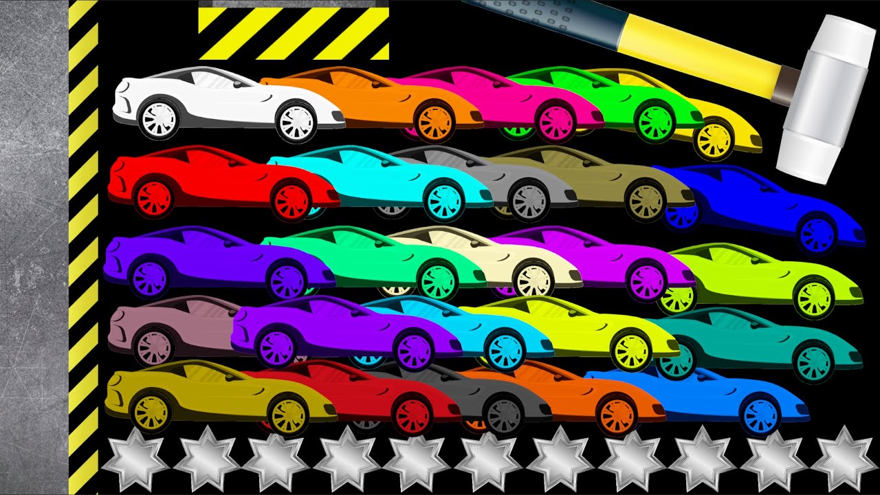 Гонка на выживание в Альгоду — Color Stickman Cars Battle #5