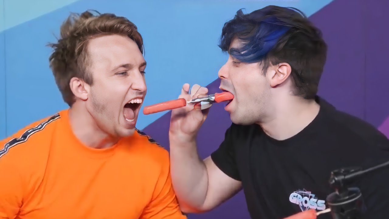 Shayne Topp and Damien Haas hacking off