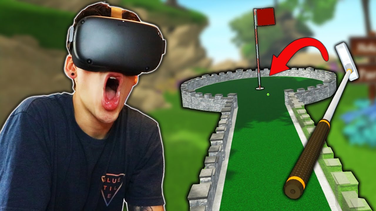 I PLAYED MINI GOLF IN VR?! (Cloudlands)