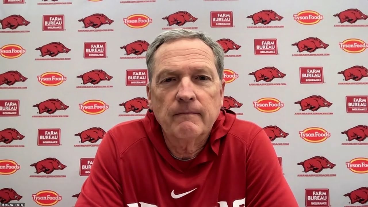Dave Van Horn previews opening weekend for Arkansas baseball, announces starting pitchers