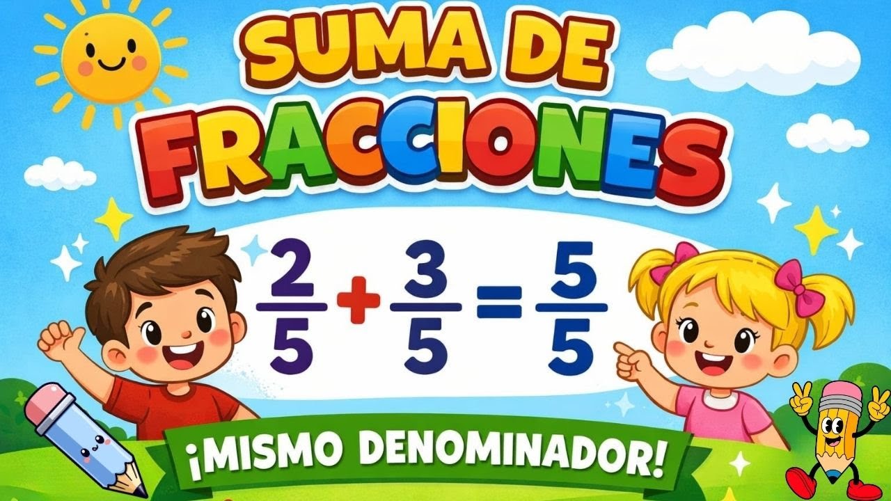 ¡Aprende a Sumar FRACCIONES en 1 Minuto! 😄➕| Mismo Denominador