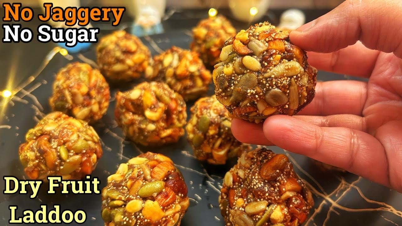 बिना चीनी और गुड़ के Dry Fruit Laddu|| Immunity booster Sugar-Free Dry Fruit Laddu#dryfruitladoo 