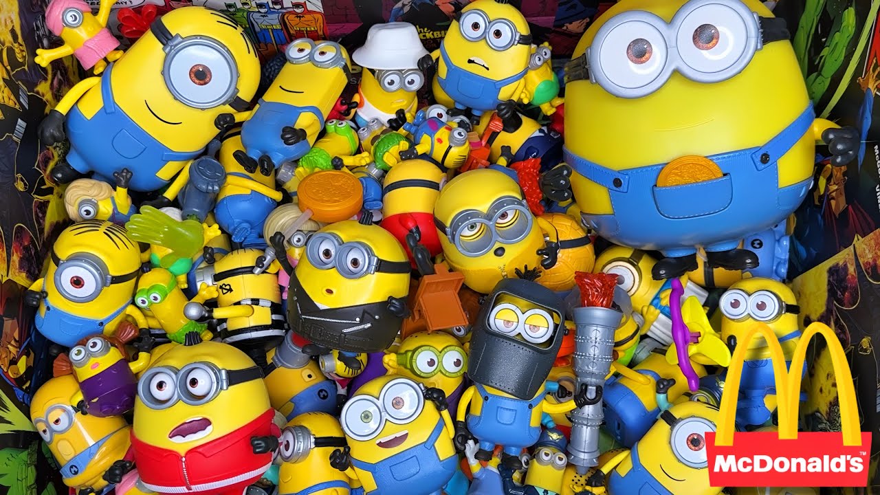 BAÚ DE BRINQUEDOS COLEÇÃO MINIONS PARTE 2 MC DONALDS PETER TOYS