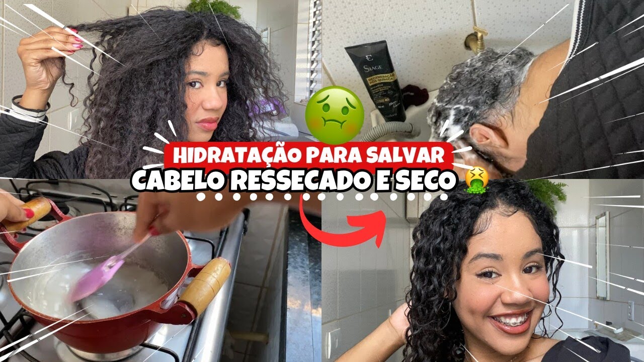 🆘 HIDRATAÇÃO PARA SALVAR CABELO RESSECADO E MUITO SECO 🤮