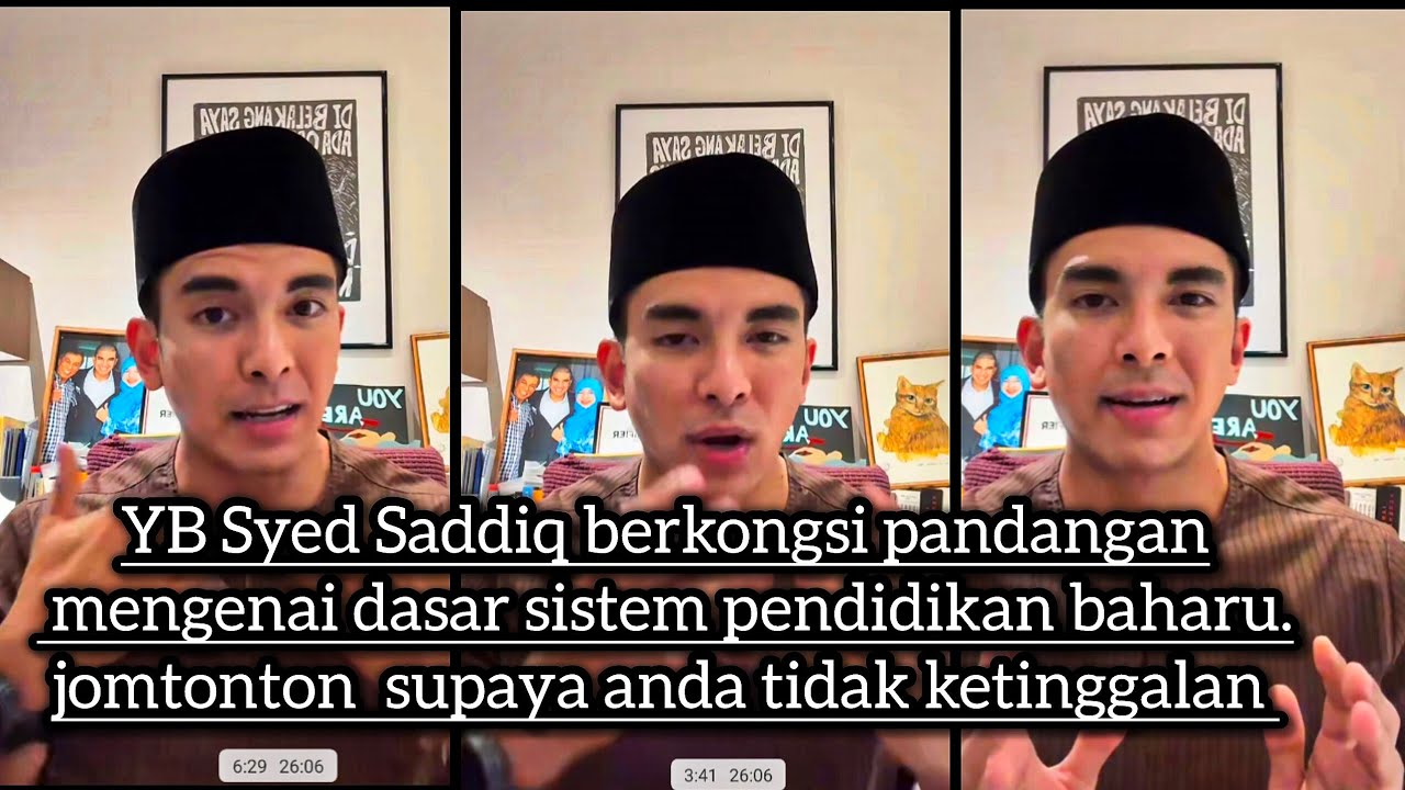 YB Syed Saddiq berkongsi pandangan mengenai dasar sistem pendidikan baharu.
