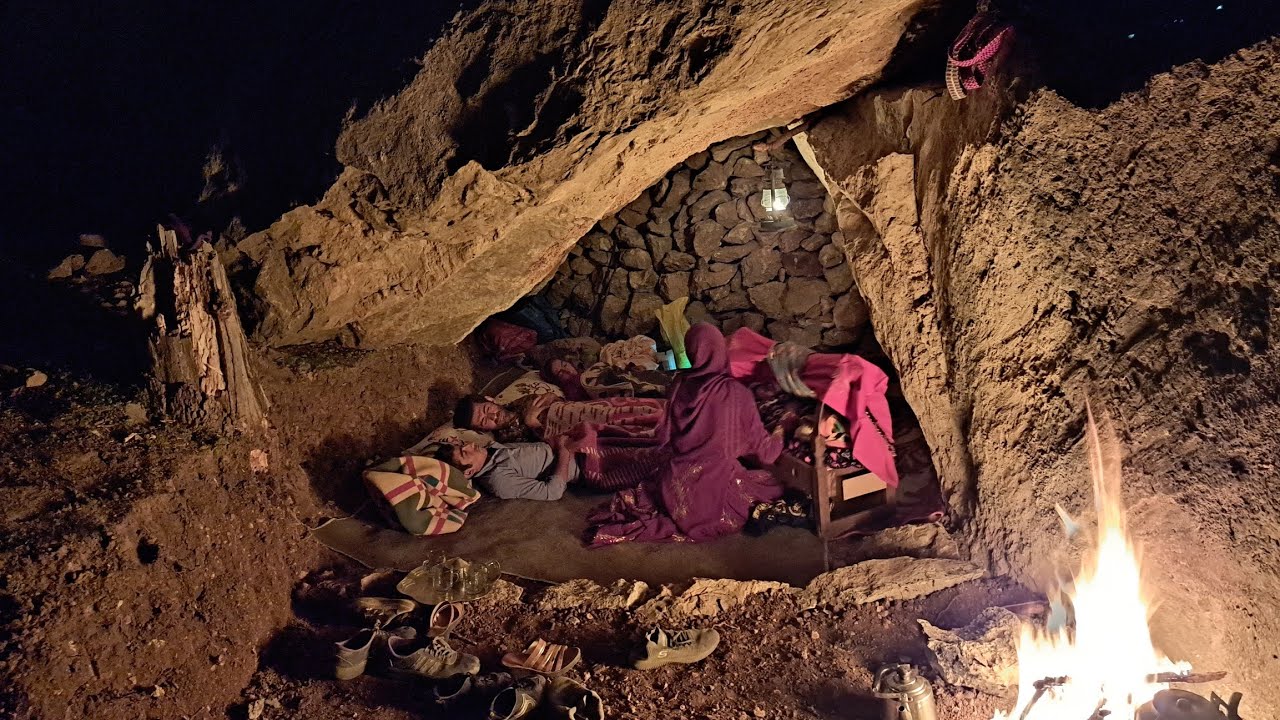 Building a Nomadic Rock Shelter in the Mountains: Nomads of Iran