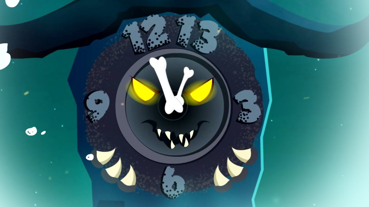Clock has struck Thirteen | Halloween Songs for Kids | Little Red Car Cartoons