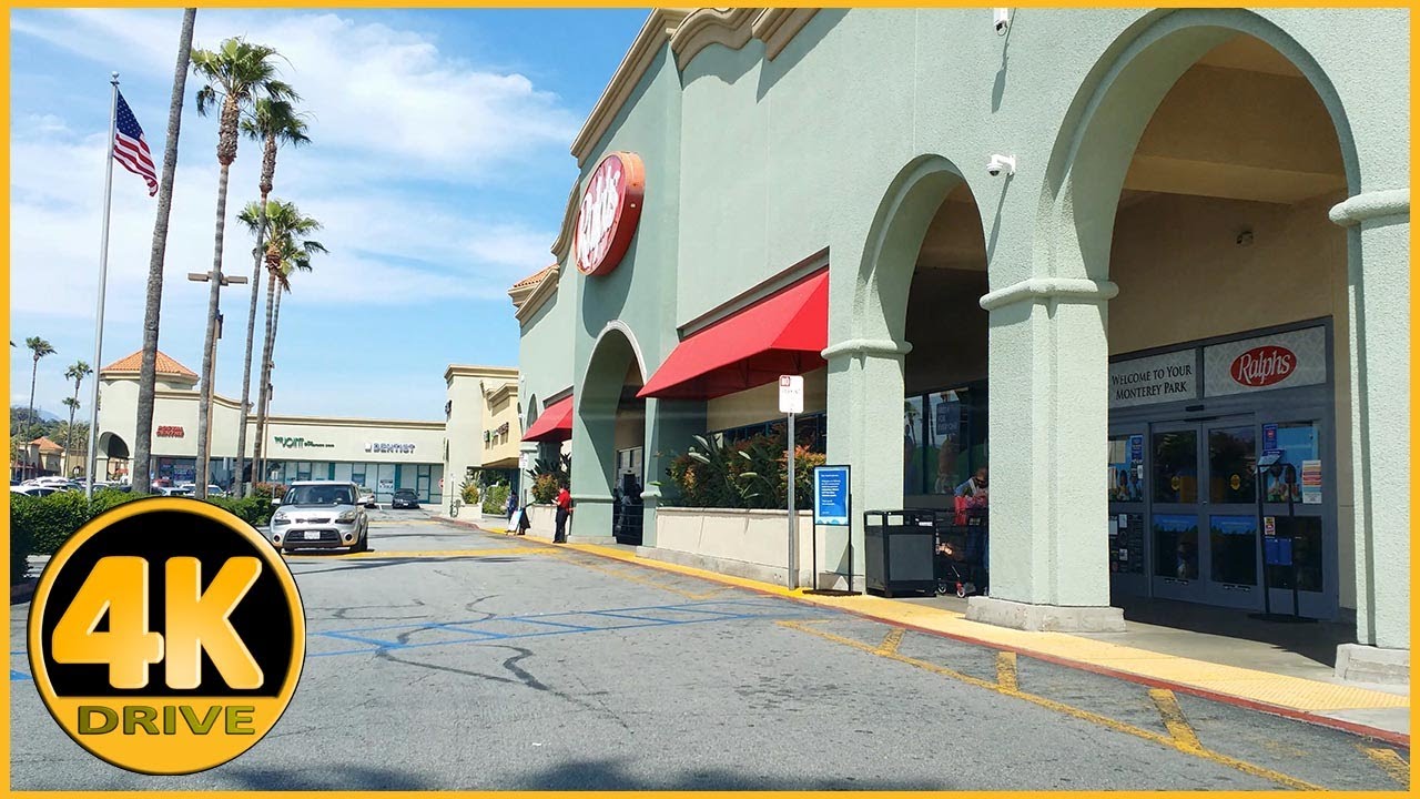 Driving Tour of Atlantic Square (Monterey Park Shopping mall) [4K]