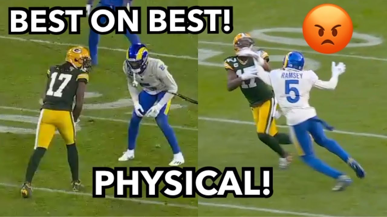 Davante Adams vs Jalen Ramsey! FULL MATCHUP! | WR vs CB | Rams vs Packers highlights 2021