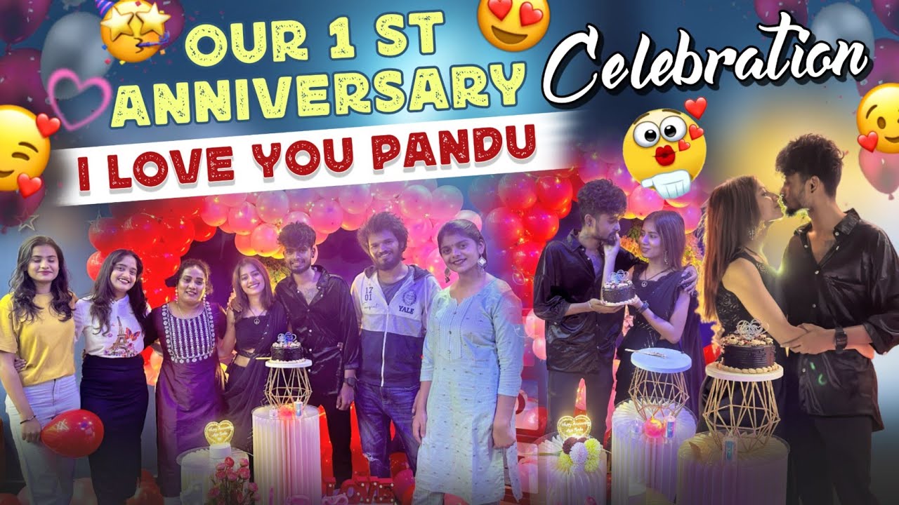 1st Anniversary celebrations with my love|mrajayofficial||I love you pandu