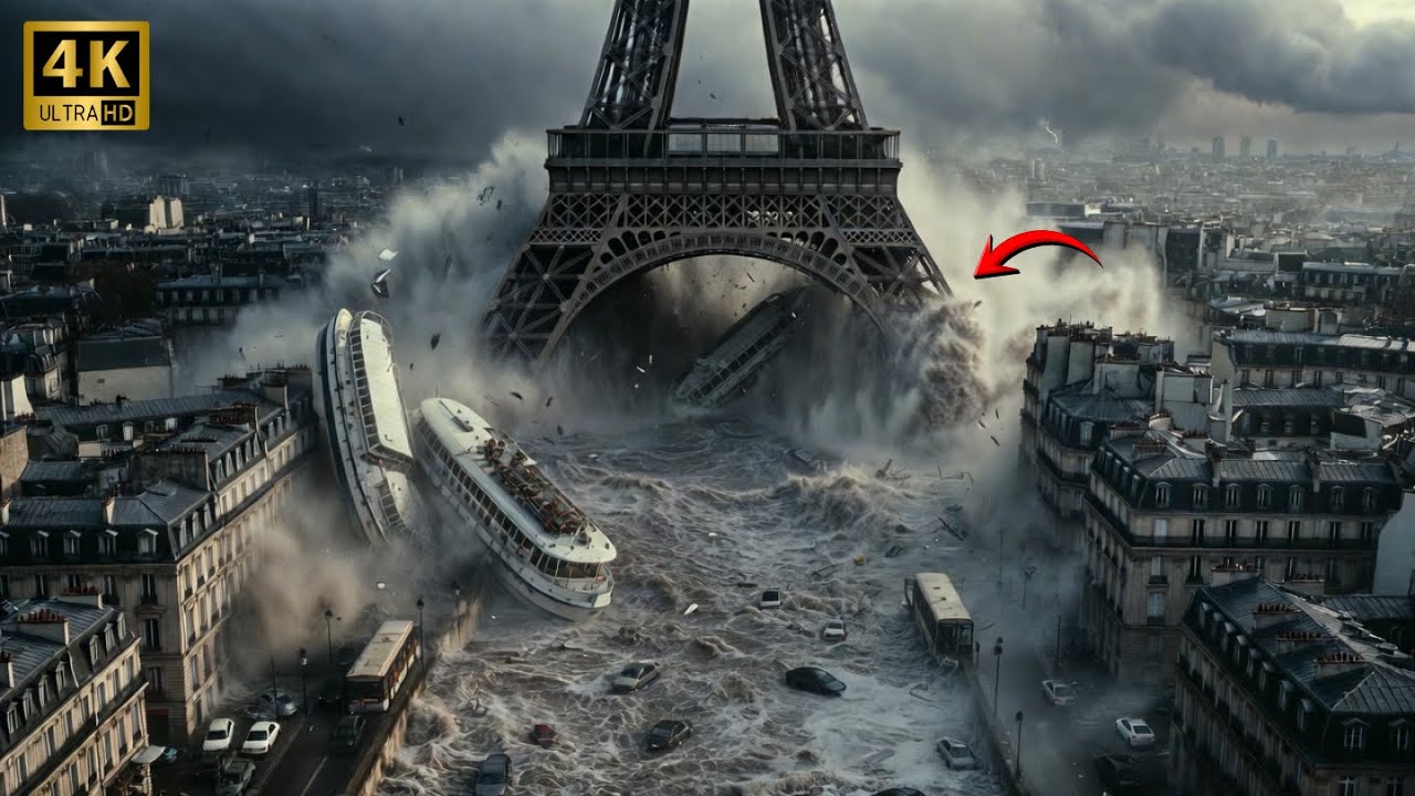 Is Paris Gone? A 200ft Wave Destroys the City of Lights ► AI Disaster