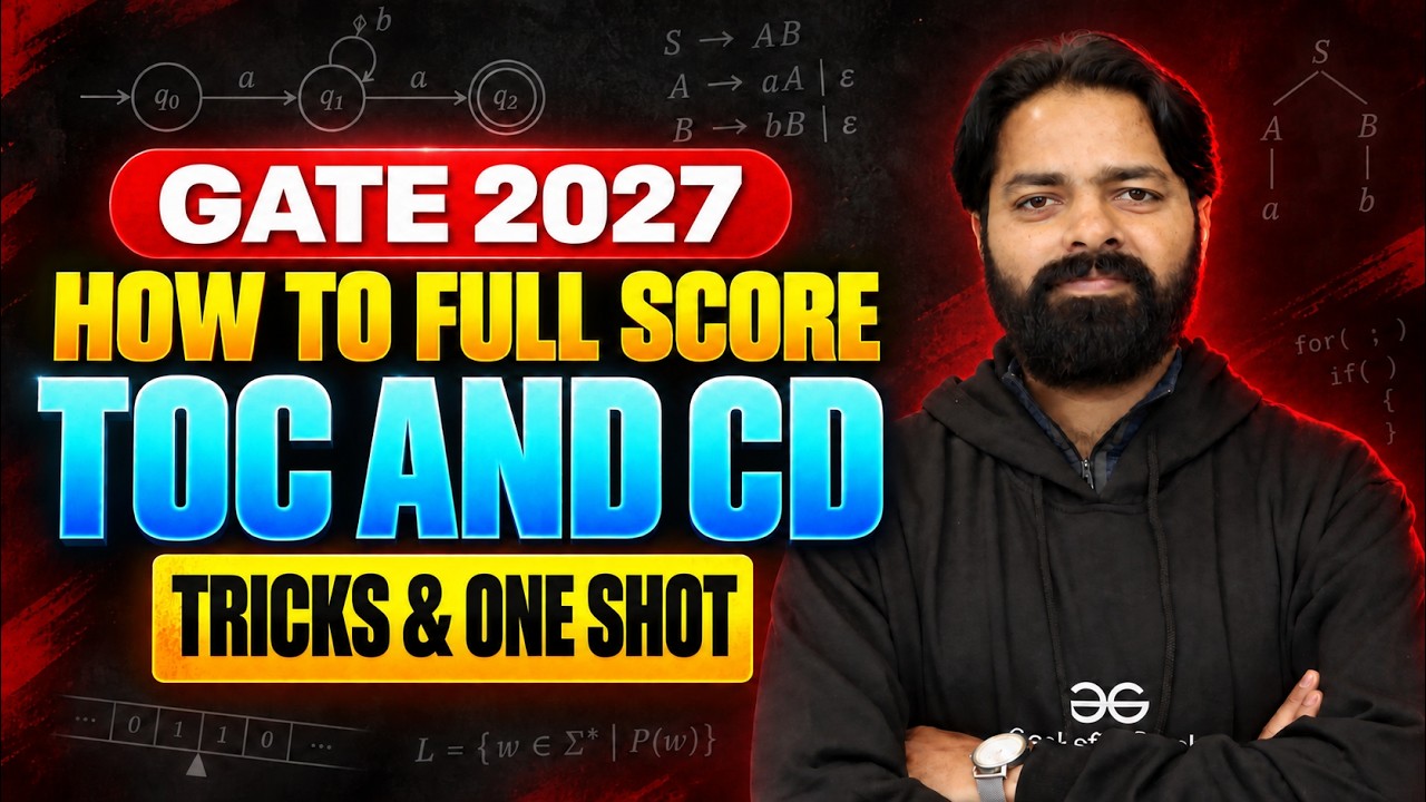 How to Score Full Marks in TOC & Compiler Design | GATE 2027 Strategy 🔥