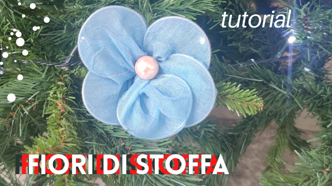 Realizziamo insieme questo fiore🌺🎄con stoffa e fil di ferro