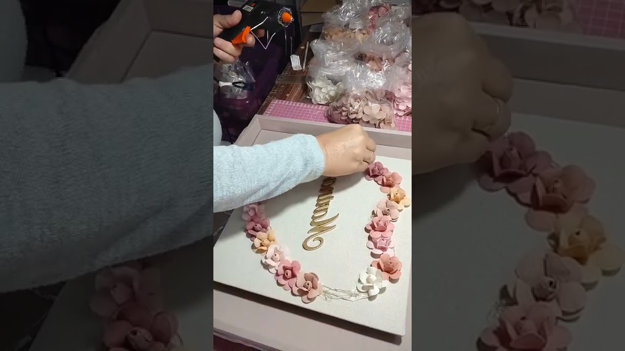 Vamos montar um Quadro Porta Maternidade Floral