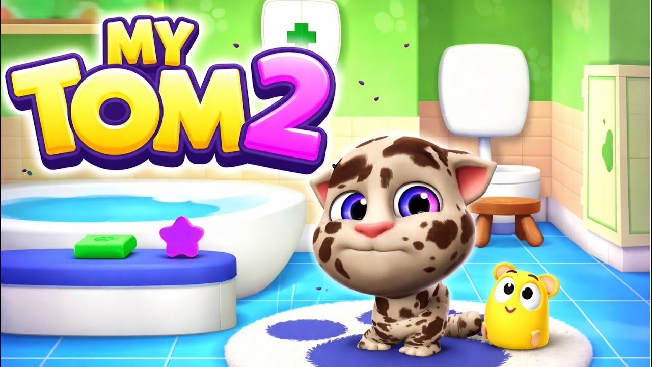 Talking Tom Funny Bathroom Moments 🚽 | My Tom 2
