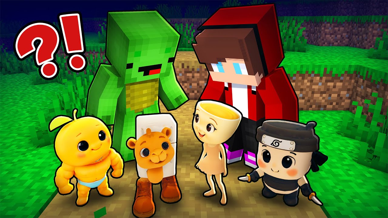 JJ and Mikey Adopt BABY BRAINROT in Minecraft!