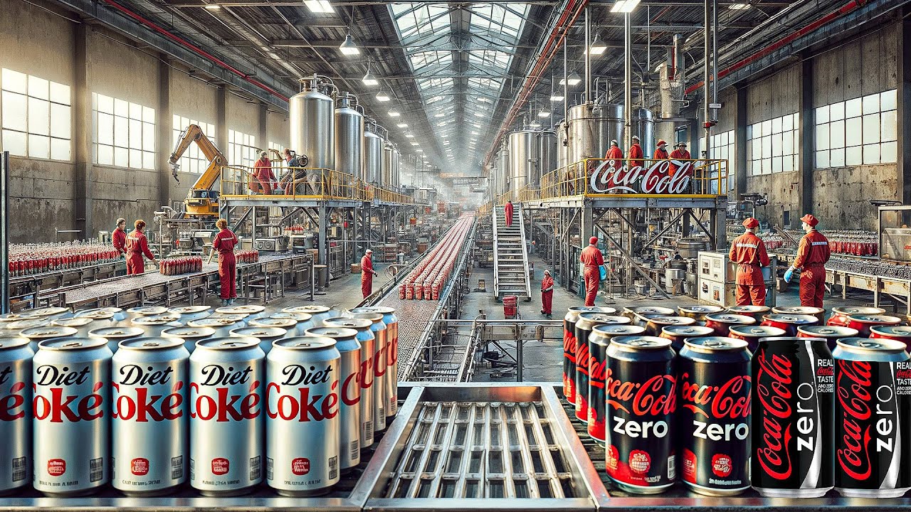 How Millions of Diet Cokes and Coke Zeros are made in a factory! Produced Planet