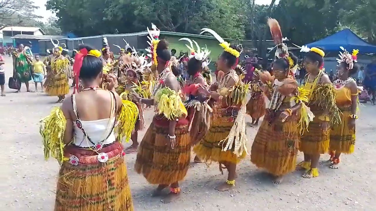 My daughter Elizabeth Mope first time dancing traditional kairuku