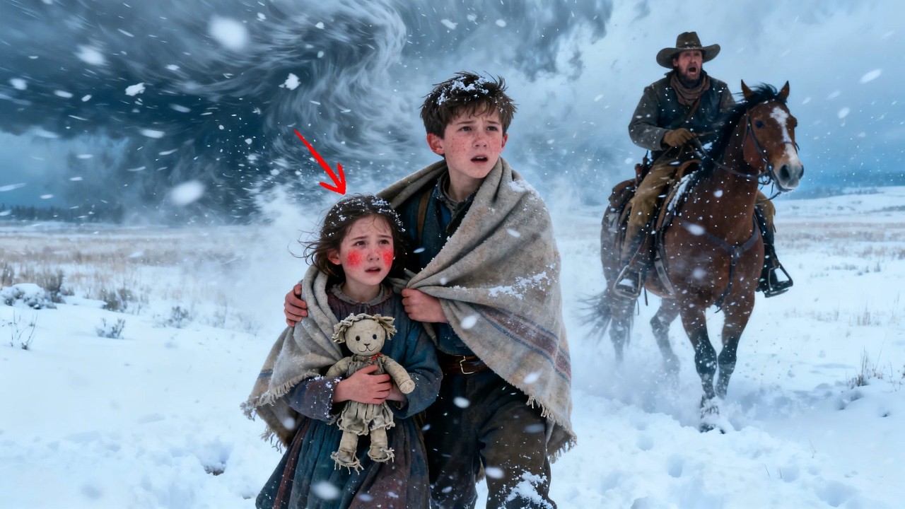 The Little Boy Was Protecting His Sister in the Snow — A Cowboy Witnessed the Moment