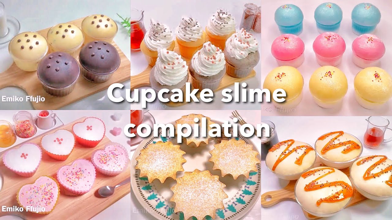 【ASMR】🧁カップケーキスライムまとめ🧁【音フェチ】Cupcake slime compilation