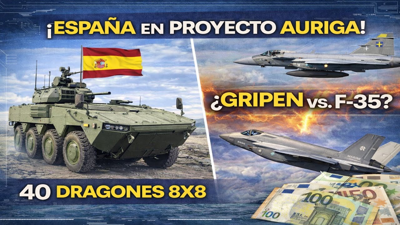 ¡ESPAÑA EN PROYECTO AURIGA! 40 DRAGONES 8X8 ¿GRIPEN VS. F-35?