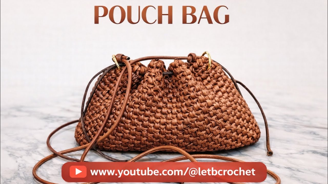 Pouch bag con punto canestro