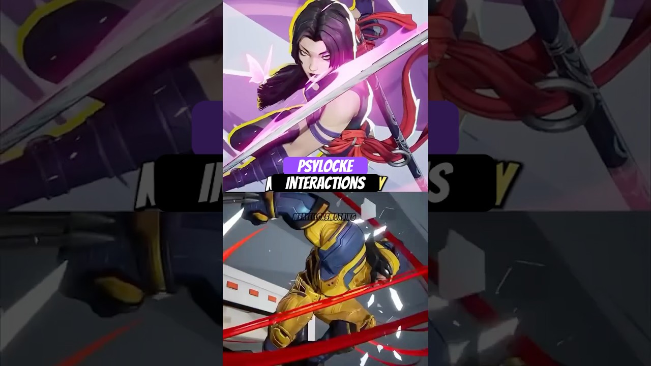 Psylocke Interactions - Marvel Rivals #marvel #marvelrivals #shorts