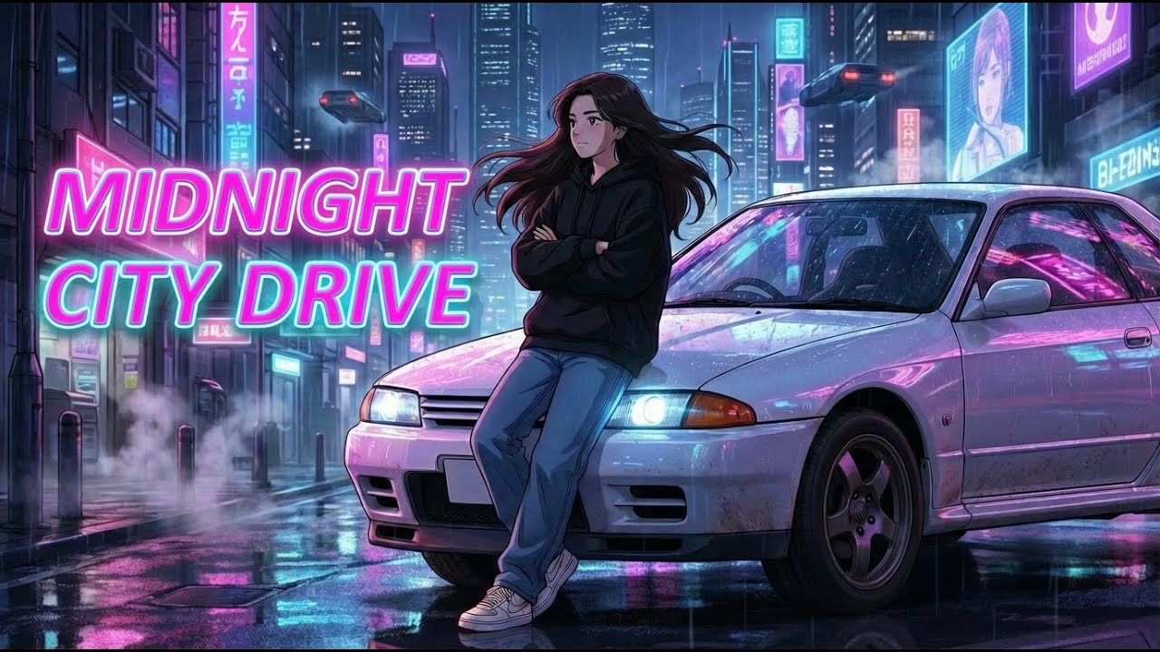 Midnight City Drive 🌆 | Cyberpunk Travel Lofi for Night Drives