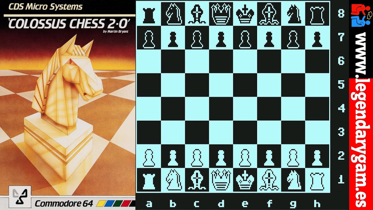 ♟️ Colossus Chess 2.0 - C64 - (1984) - Retro Chess Match - Commodore 64 Strategy Classic