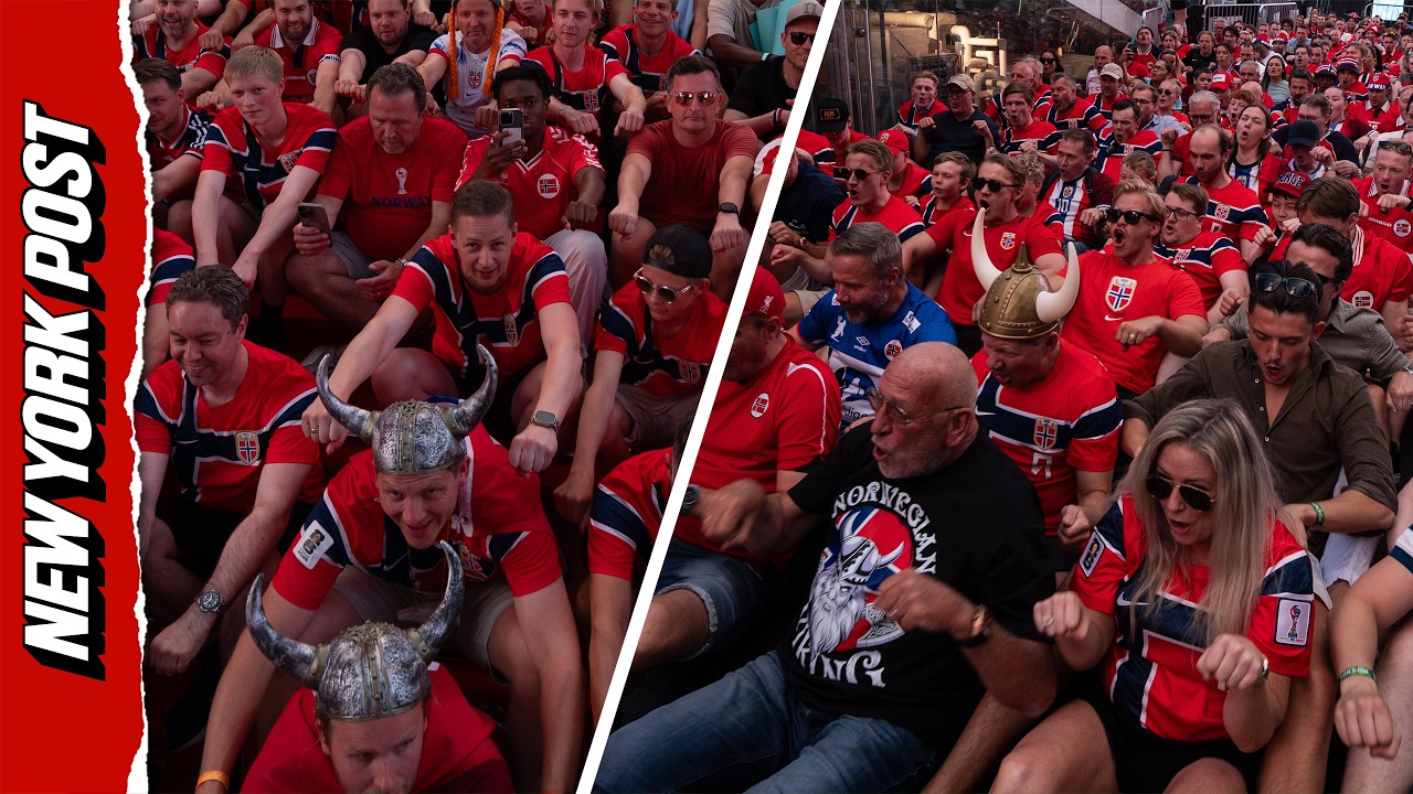 Watch: Norwegian Fans Swarm NYC Performing the 'Viking Row'