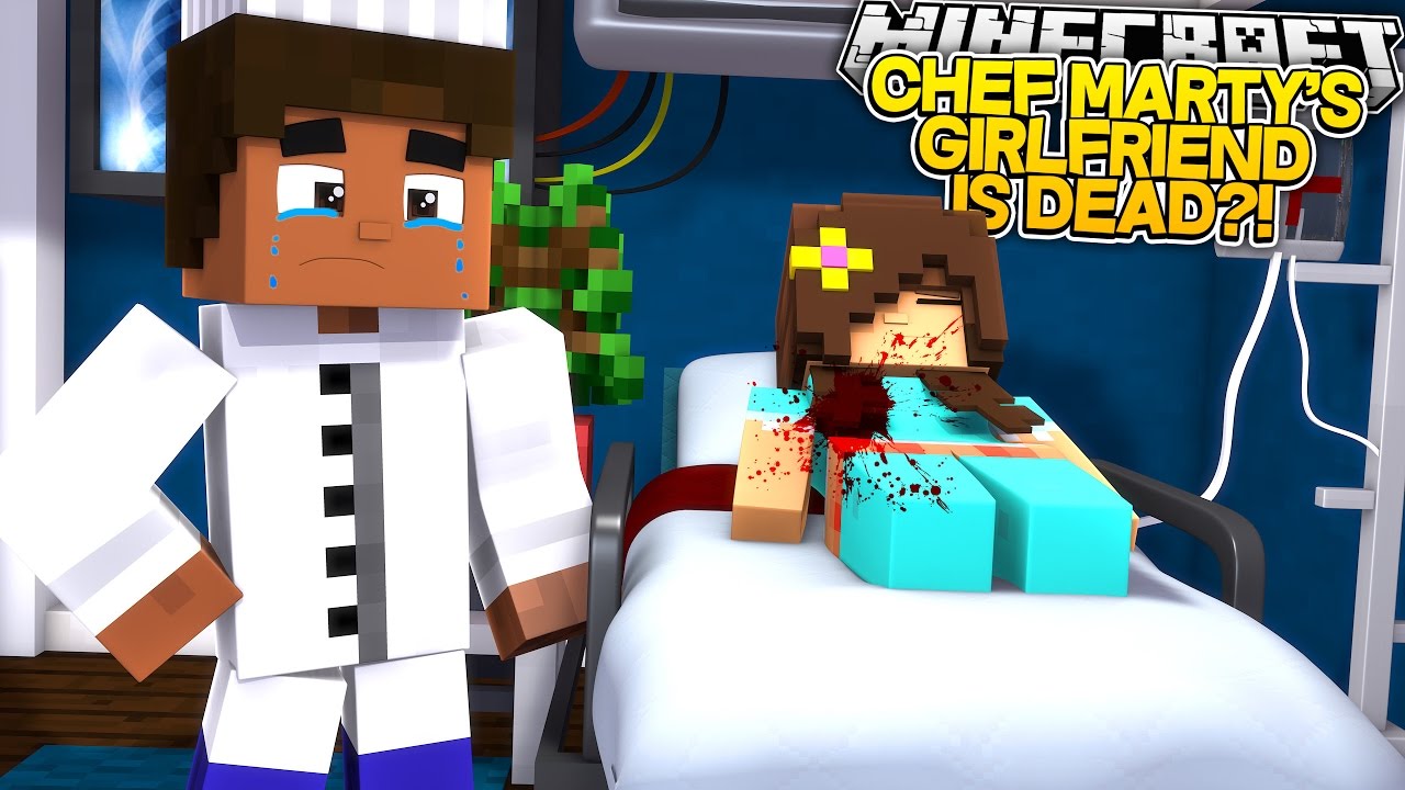 CHEF MARTY'S GIRLFRIEND IS IN A COMA?! w/Little Carly and Cassie the Cat (Minecraft Roleplay)