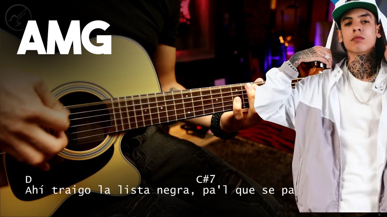 AMG - Natanael Cano, Gabito Ballesteros & Peso Pluma GUITARRA Cover REQUINTO + ACORDES Christianvib