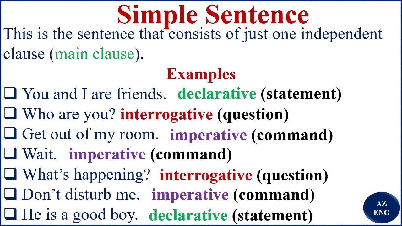 WELCOME TO SIMPLE SENTENCE