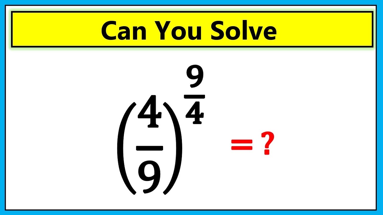 Nice Exponent Math Simplification Problem | Maths Olympiad 