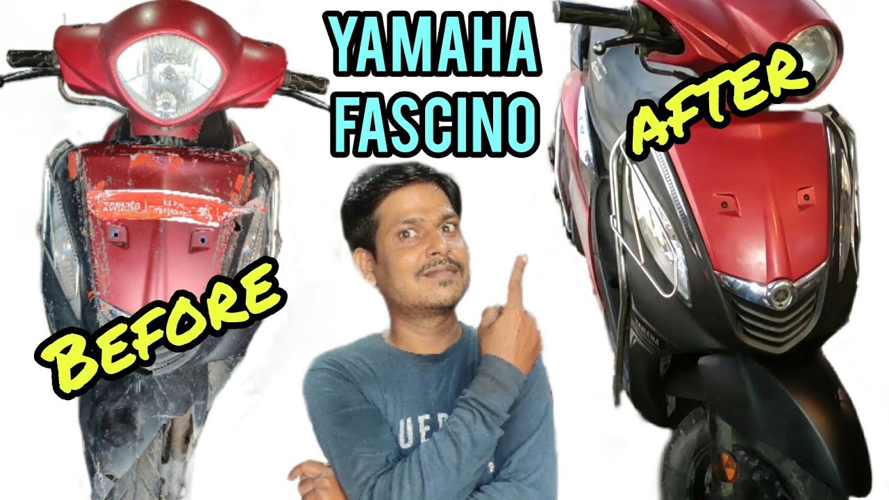 yamaha fascino front body change || fascino body change || fascino restoration || agra mechanic