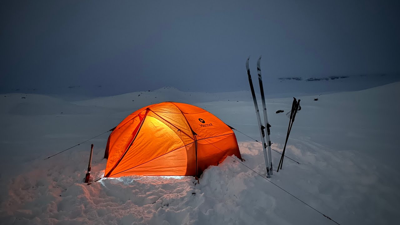 Solo Winter Camping at 1200 Meters | -15°C | in 3-Season Tent