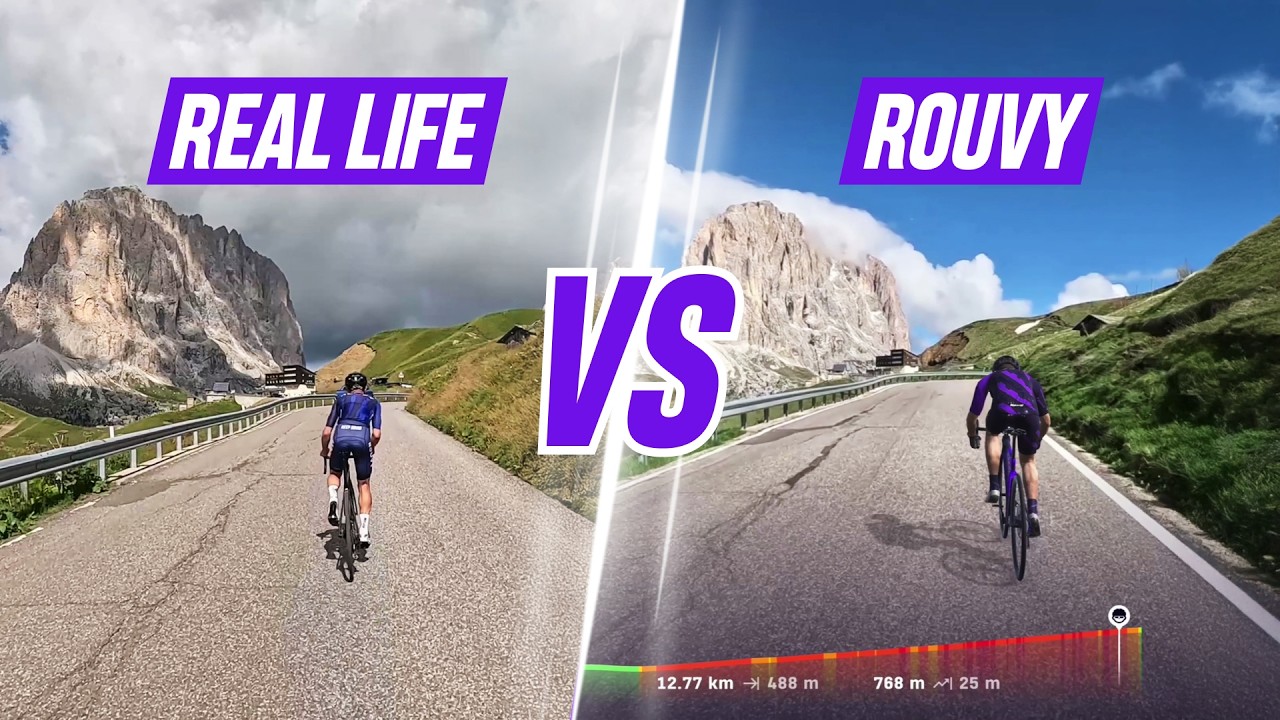 Real Life vs. ROUVY: Riding the 5 Iconic Climbs in the Dolomites