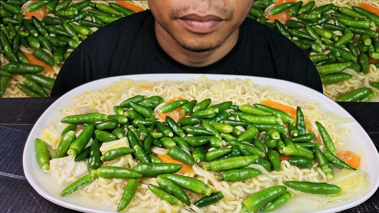 ASMR Mie Sedaap Kuah Cabe Rawit Super Pedas 🔥 Spicy Indonesian Instant Noodle Mukbang