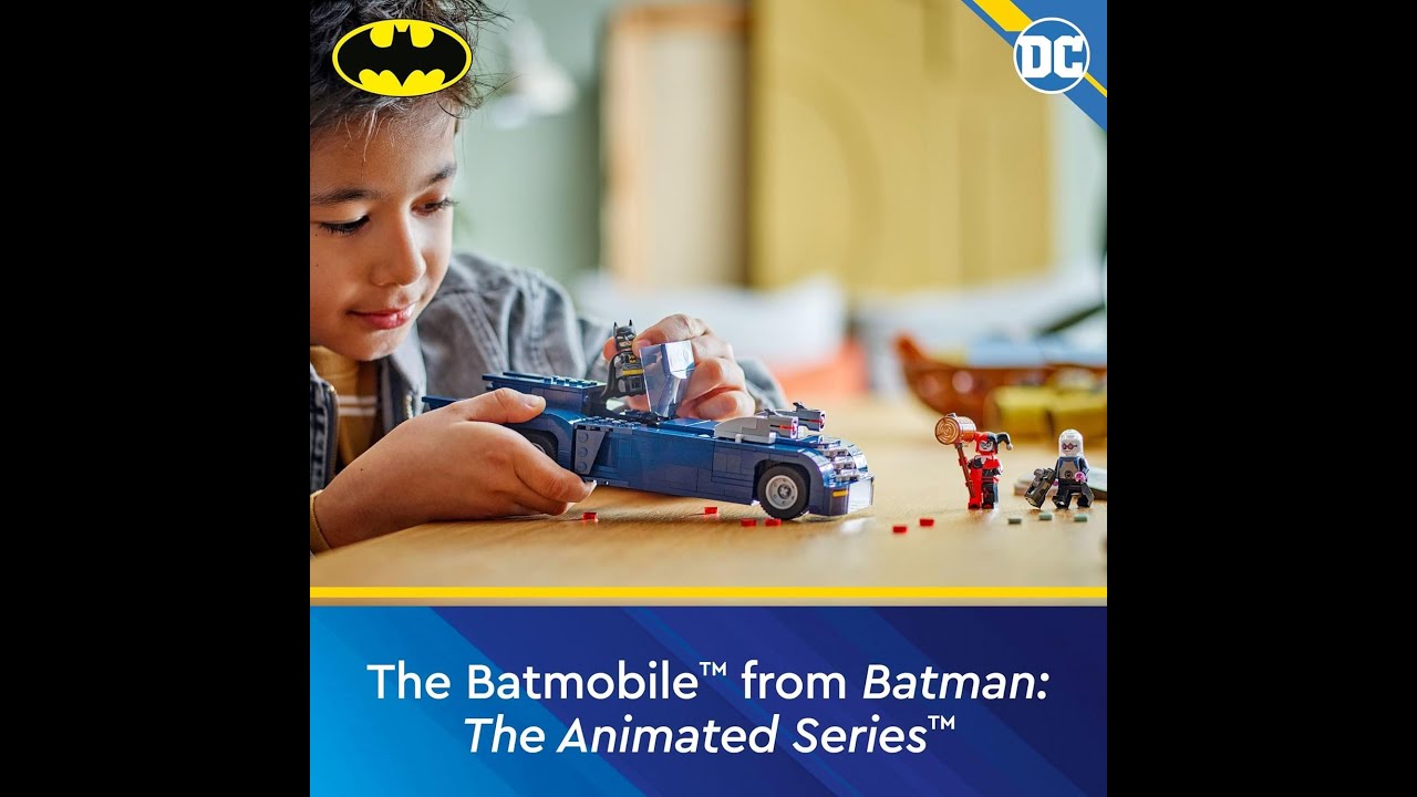 Конструктор LEGO DC «Бэтмен с Бэтмобилем против Харли Квинн и Мистера Фриза»