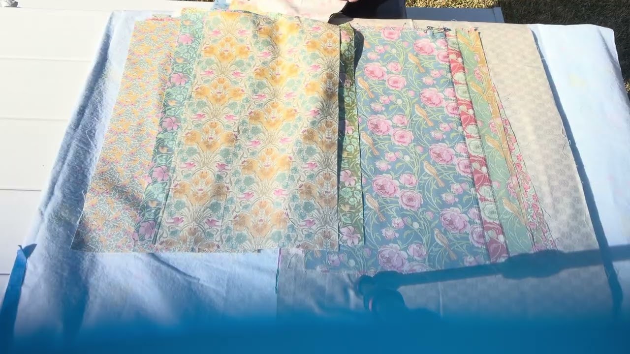 Tilda “Songbird” collection and Tula Pink fabric collage 