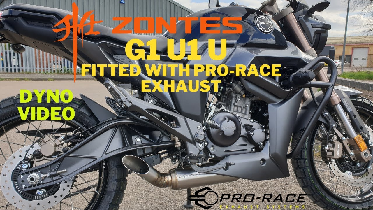 Project Zontes ZT 125 G1 U1 U Fitted with UK Pro-race Exhaust Before & After THE NUMBERS & SOUND !!