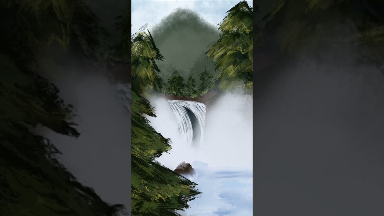 Paint like Bob Ross: A Procreate Timelapse 