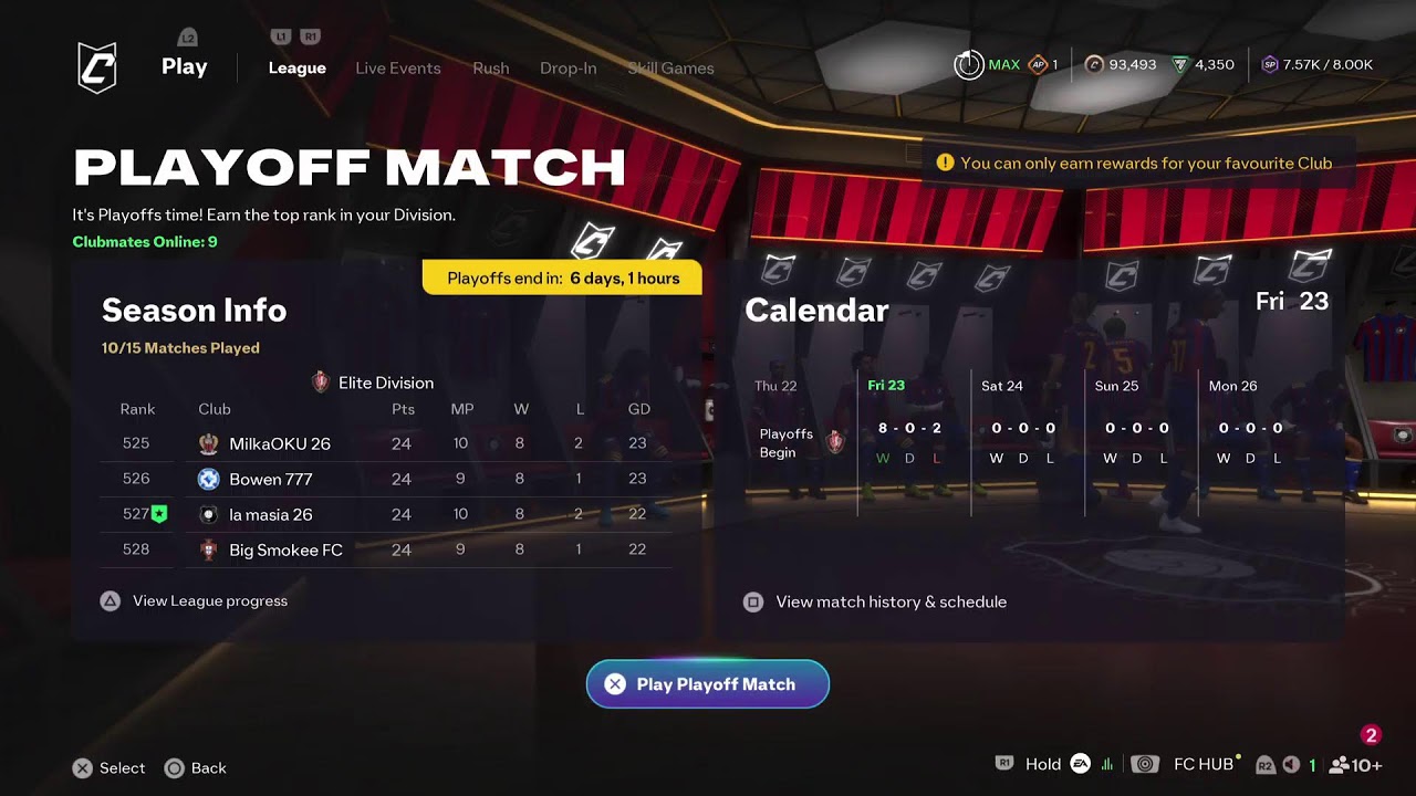 Pro club playoff full team