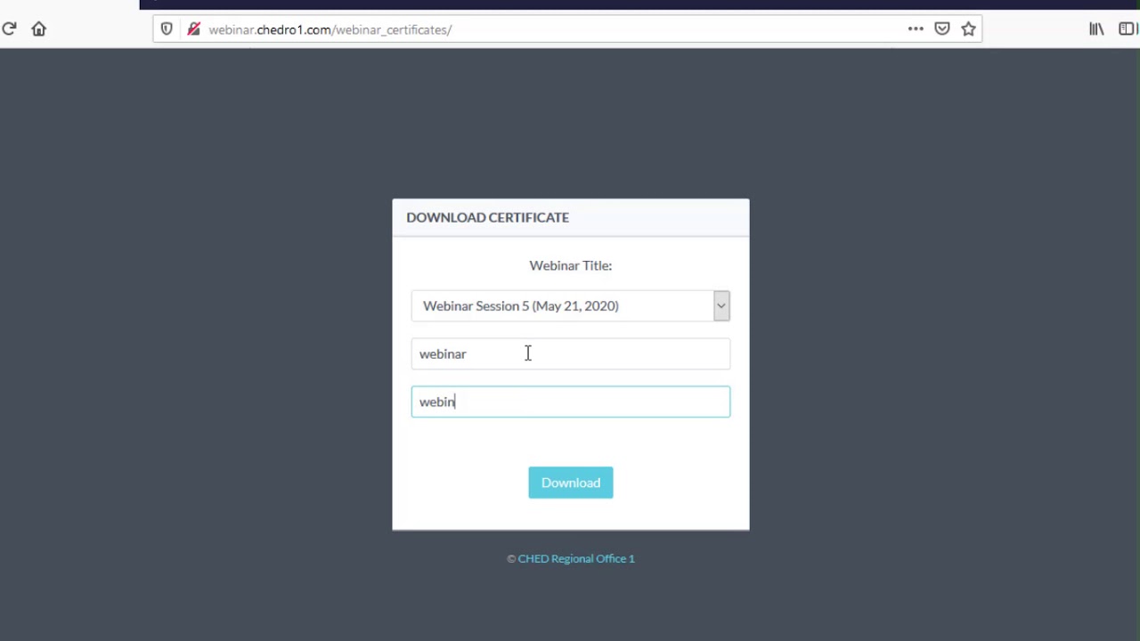 How to download the TEENN Webinar E-Certificate