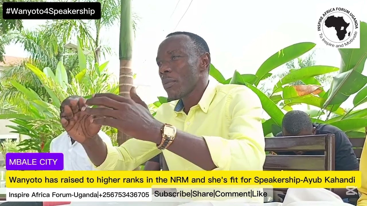 Hon. Wanyoto has risen to higher ranks in NRM and she's fit for Speakership-Kahandi, youth leader 