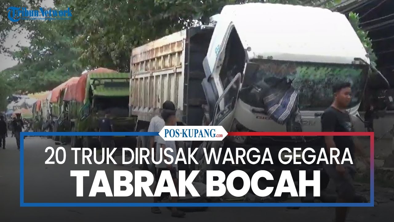 20 Truk Dirusak Warga Gegara Tabrak Bocah