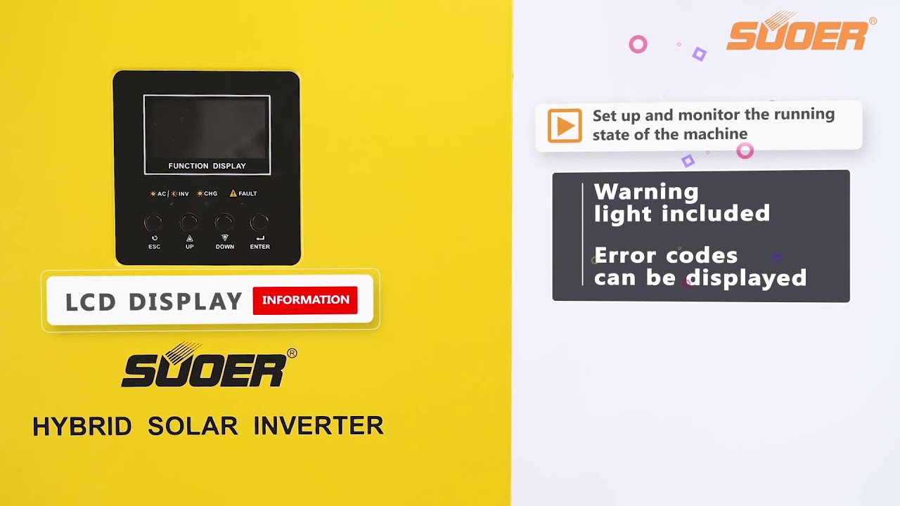 Suoer 5000W 48V High Frequency Solar Hybrid Inverter MPS-5K-48